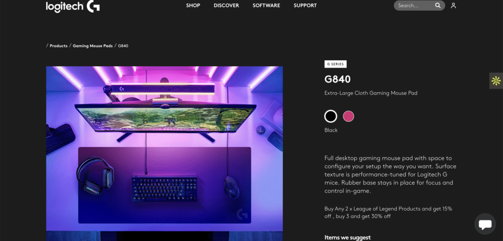 Logitech G840 XL